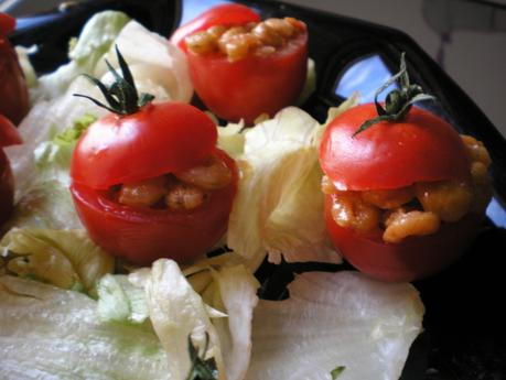 Tomates farcies aux crevettes coco Tomates farcies aux crevettes coco