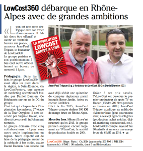 LowCost360 Lyon dans Intermedia