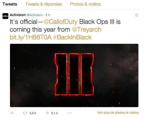 Call of Duty Black Ops III confirmé, le premier teaser dévoilé Call of Duty Black Ops III confirmé, le premier teaser dévoilé