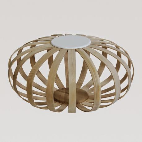pouf Zoé en lattes de bois Limelo design via nat et Nature Viving : la création nordiste à l'honneur