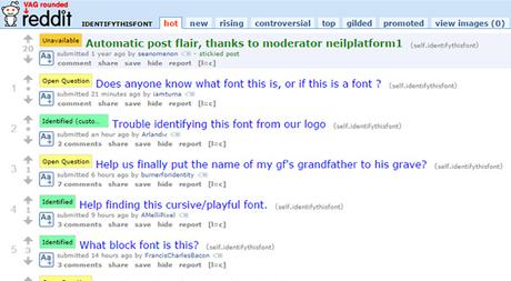 Identifier des fonts : les solutions reddit