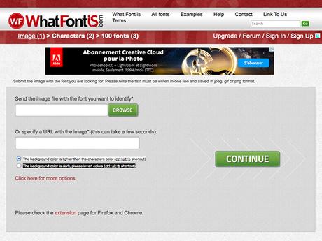 Identifier des fonts : les solutions whatfontis