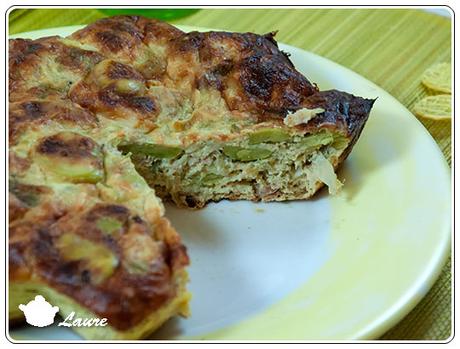 Flan aux légumes verts (poireaux et fèves) et au thon Flan aux fèves