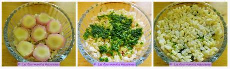 Mille-feuilles riz-ocas-oseille-persillade (Vegan)