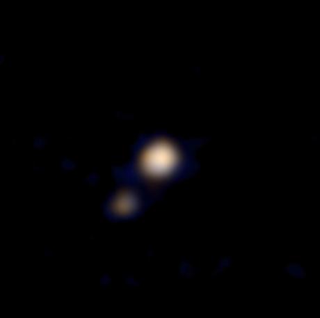 New Horizons : première image couleur de Pluton et Charon image couleur Pluton et Charon