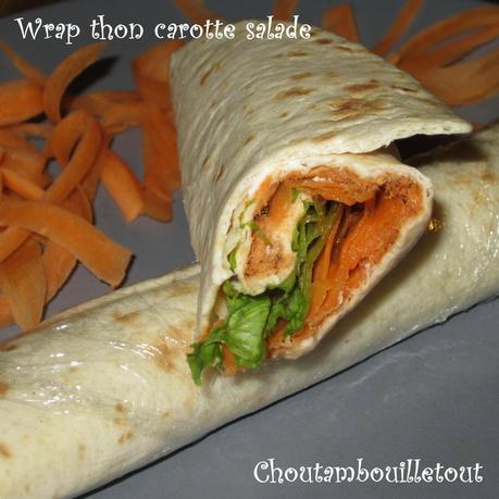 wrap thon carotte salade
