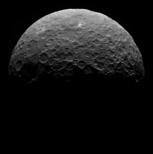 Dawn photographie l’hémisphère nord de Cérès et ses mystérieux points lumineux animation ceres