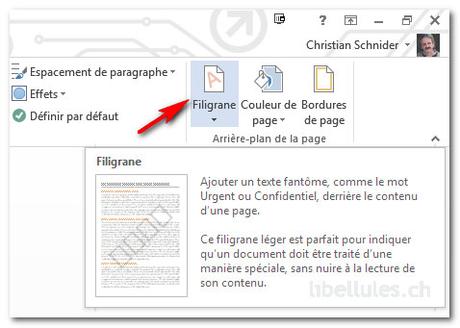 filigrane dans Word