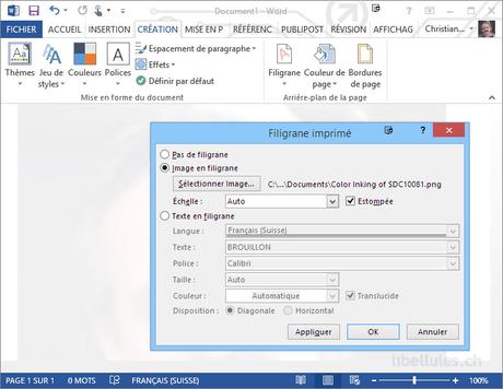 filigrane dans Word