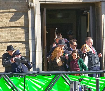Exclusif : les premières photos de Marion Cotillard & Johnny Depp, sur le tournage de Public Enemies !!! Public Enemies