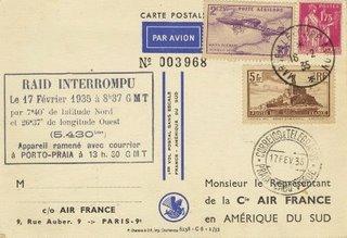 Tentative de 1er vol sans escale France Amérique du Sud par Codos et Rossi