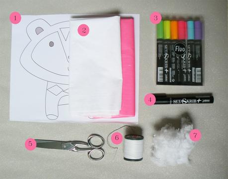 ★ DIY ★ Le coussin à colorier materiel