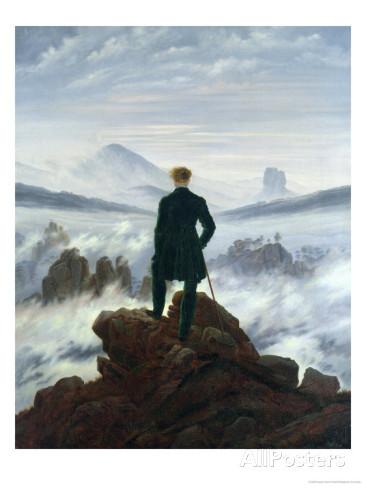 Le Voyageur contemplant une mer de nuages, vers 1818 reproduction procÃ©dÃ© giclÃ©e