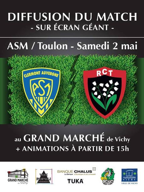 Ecrans géants pour la finale de la ChampionsCup ASM – RCT : Clermont-Fd, Romagnat, Vichy, Brioude 11011118_1041905905838919_3788041656999335965_n