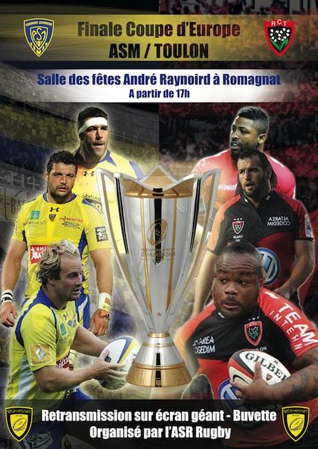 Ecrans géants pour la finale de la ChampionsCup ASM – RCT : Clermont-Fd, Romagnat, Vichy, Brioude asr