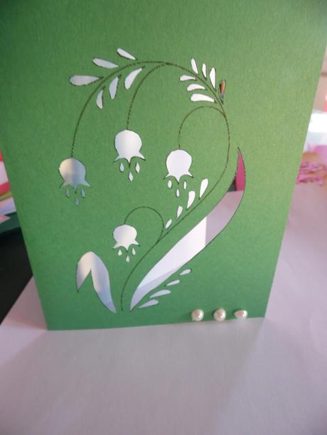 Mes ouvrages - cartes Muguet + Rose n°52 la dernière a été faite par Michèle....