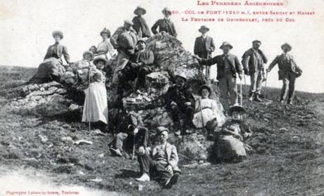 1914- Col de Port dans les Pyrénées Ariégeoises, la Source du Guindoulet