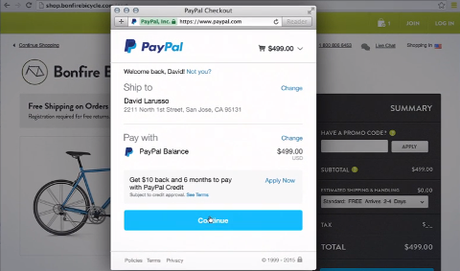 Paiement « One Touch » PayPal