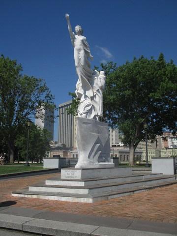 Statue en hommage aux migrants de la Nouvelle Orléans