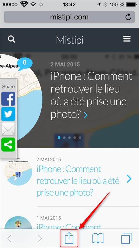 iPhone iOS : Comment ajouter un raccourci vers un site Web sur votre page d’accueil? iphone_raccourci_website_1