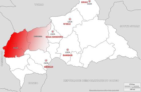République centrafricaine : insuffisance des structures de santé et d’eau potable à Birao Carte Centrafrique corrigée JPEG