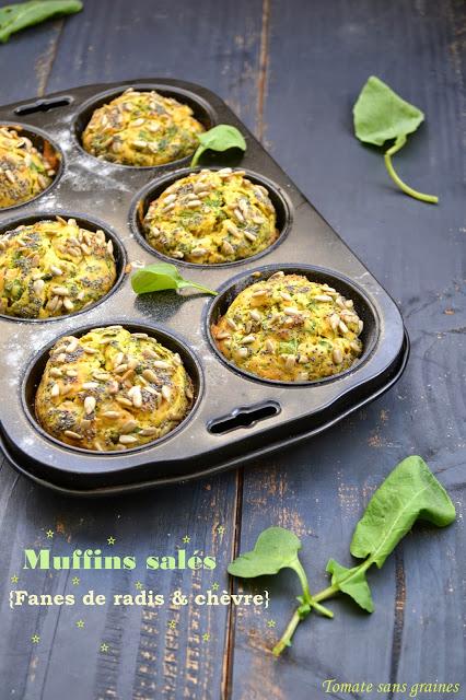 Muffins aux fanes de radis et au chèvre Muffins aux fanes de radis et au chèvre