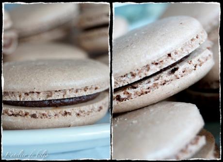 Macarons à la ganache praliné sans lactose Macarons ganache chocolat 3