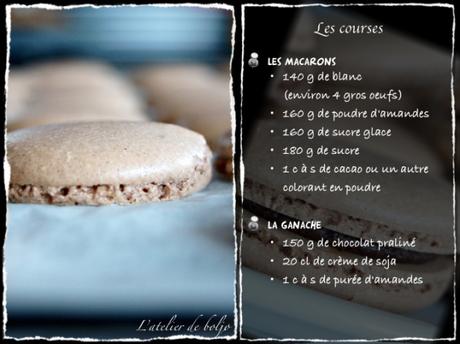 Macarons à la ganache praliné sans lactose Macarons ganache chocolat 2
