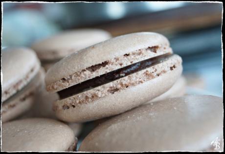 Macarons à la ganache praliné sans lactose Macarons ganache chocolat 4