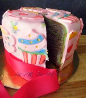 Mon gâteau so girly sur le thème des gourmandises Mon gâteau so girly sur le thème des gourmandises