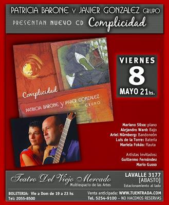 Patricia Barone et Javier González présentent leur nouveau CD Complicidad [à l'affiche]