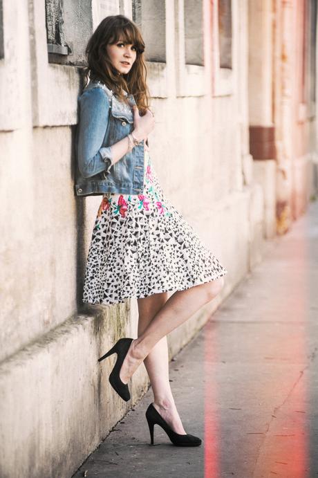 Geometric flowers robe graphique