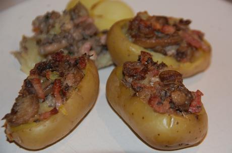 Pommes de terre farcies champignon/boursin