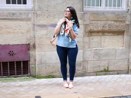 Denim duo Look Bordeaux