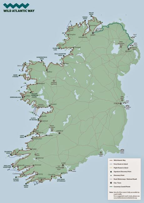 Wild Altantic Way: notre plan de marche prévisionnel! Ca va rouler...