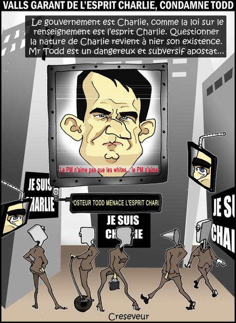 Valls condamne Todd et inscrit l'esprit Charlie dans la loi