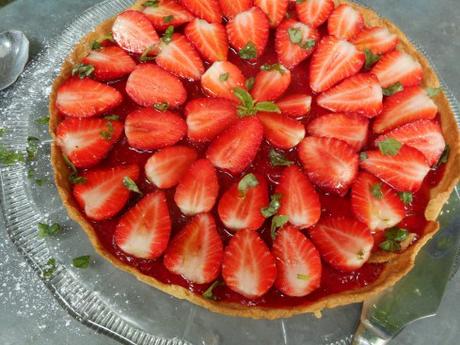 tarte fraises basilic
