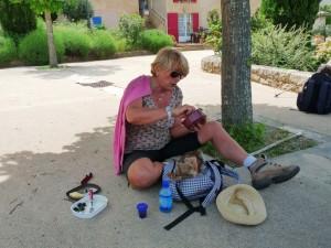 Sortie pédestre avec le club Léo Lagrange Pause casse-croûte 2