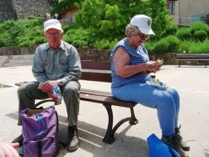Sortie pédestre avec le club Léo Lagrange Pause casse-croûte 1