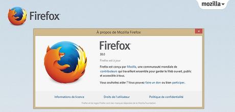 Firefox 38 affiche les options dans un onglet comme Google Chrome