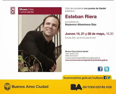 Esteban Riera revient pour trois récitals au Museo Casa Carlos Gardel [à l'affiche]