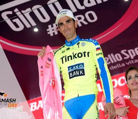 Contador teste le goudron du Giro
