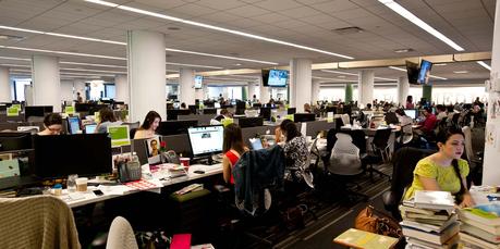 La salle de rédaction du Huffington Post à New York (Image : Huffington Post).