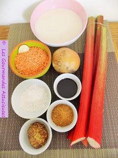 Sauce à la Rhubarbe et sauce aux lentilles corail (Vegan et sans gluten)