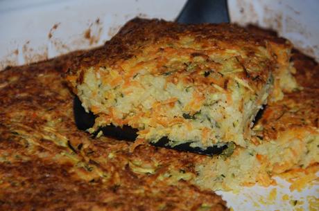 Gratin semoule, courgettes et carottes