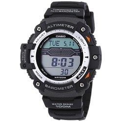 Top 5 des meilleures montre GPS pour la randonnée This Casio Collection mens watch has a LCD dial, a digital date display, a chronograph and a Barometer, Altimeter and a Thermometer. The watch is set in a stainless steel case with a black resin layer and a black synthetic strap. CASIO L’histoire ...