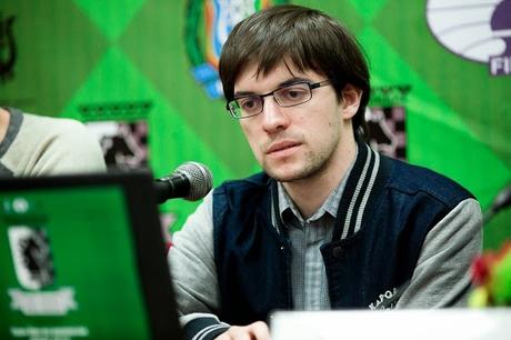 Échecs : Dmitry Jakovenko 1-0 Maxime Vachier-Lagrave dans la ronde 5 - Photo © Kirill Merkurev Échecs : Dmitry Jakovenko 1-0 Maxime Vachier-Lagrave dans la ronde 5 - Photo © Kirill Merkurev