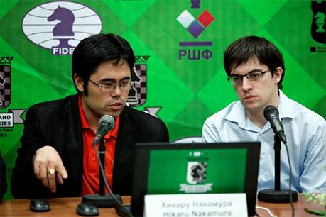 Échecs : La conférence de presse d'après partie avec Hikaru Nakamura et Maxime Vachier-Lagrave - Photo © Kirill Merkurev Échecs : La conférence de presse d'après partie avec Hikaru Nakamura et Maxime Vachier-Lagrave - Photo © Kirill Merkurev