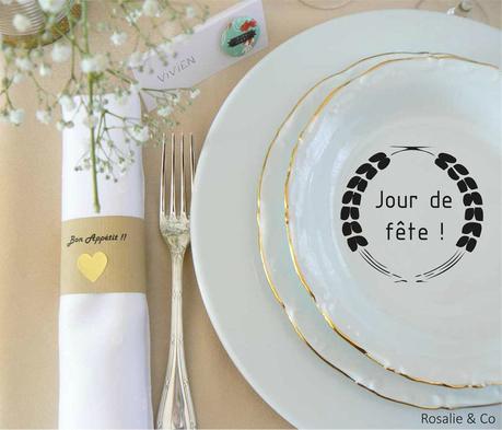 Table en fête titre-assiettes
