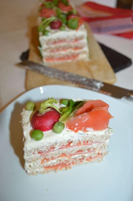 Sandwich-cake au saumon et livres Apéro de chef à gagner Sandwich-cake au saumon et livres Apéro de chef à gagner